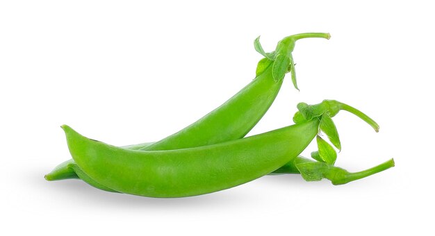 Green peas isolated on white background Green pea clipping path