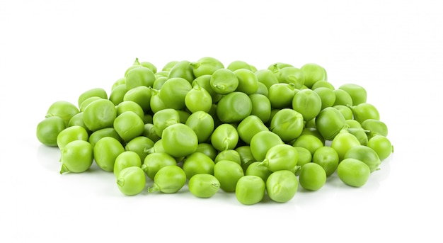 Green peas isolated on white