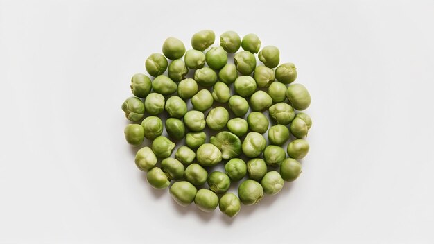 Green peas isolated on white