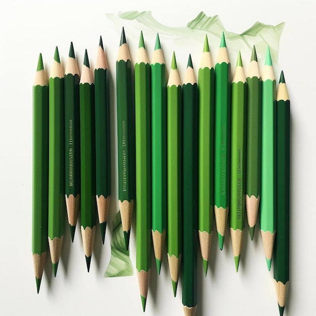 Photo green pencils