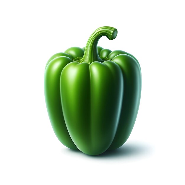 Photo green pepper or capsicum isolated on a white background