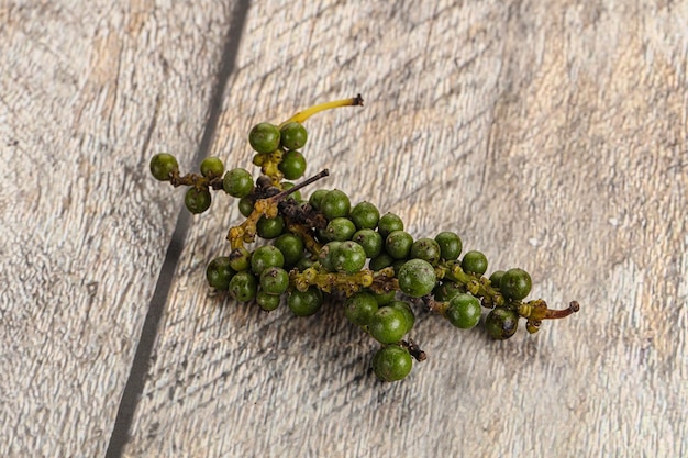 Green pepper corn heap aroma isolated