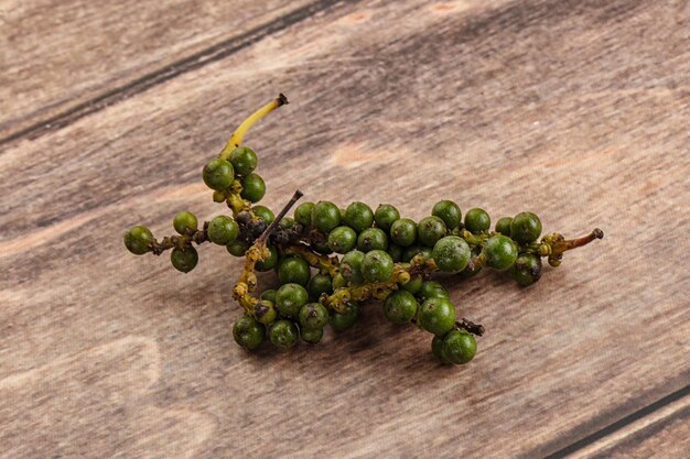 Green pepper corn heap isolated