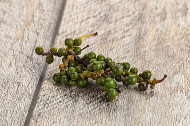 Green pepper corn heap isolated