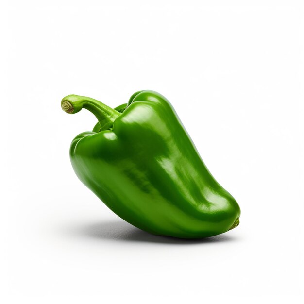 Photo a green pepper with the word 