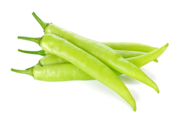 Green peppers isolated