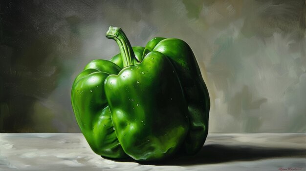 Green Peppers on a Table