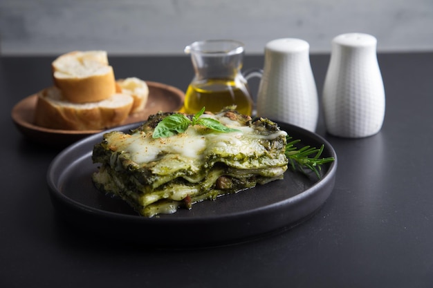 green pesto lasagna italian peruvian gourmet comfort food