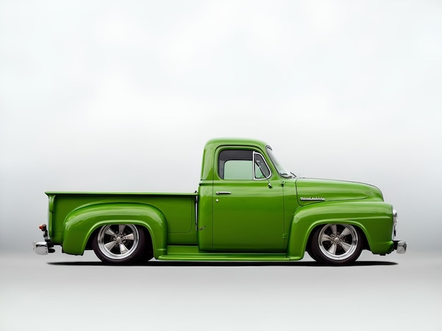 Green Pickup truck