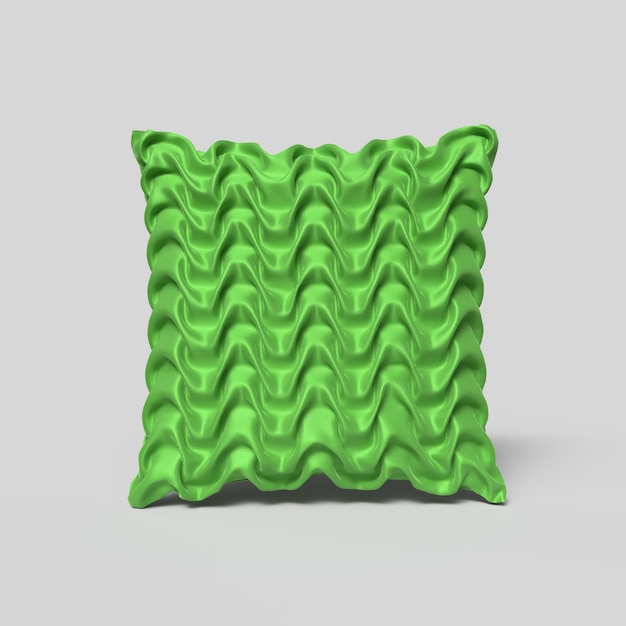 Green Pillow Cushion Pillow Isolated In White Background