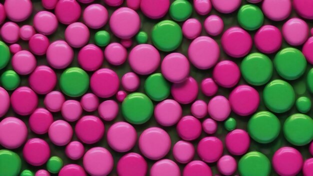 Green and pink dots pattern