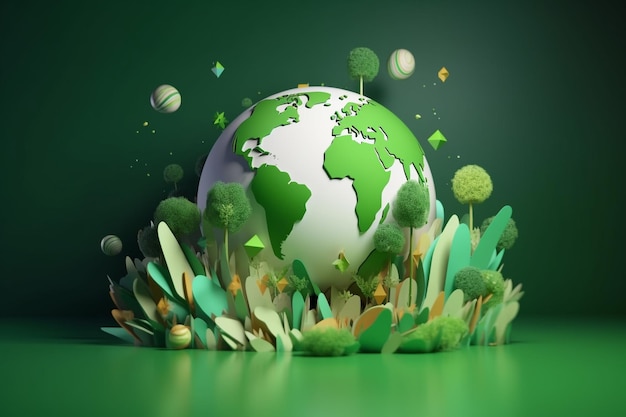 A green planet earth environment day