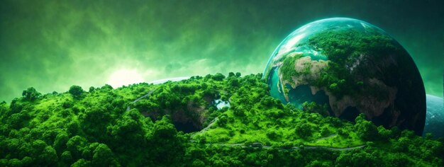 Green planet Earth