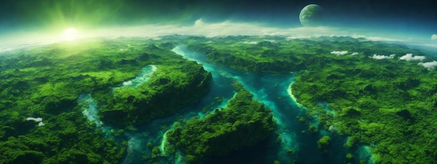 Green planet Earth