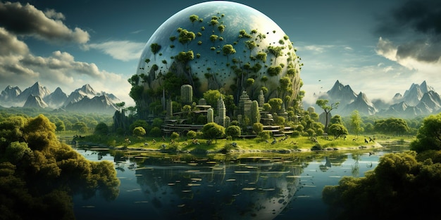 Green planet earth