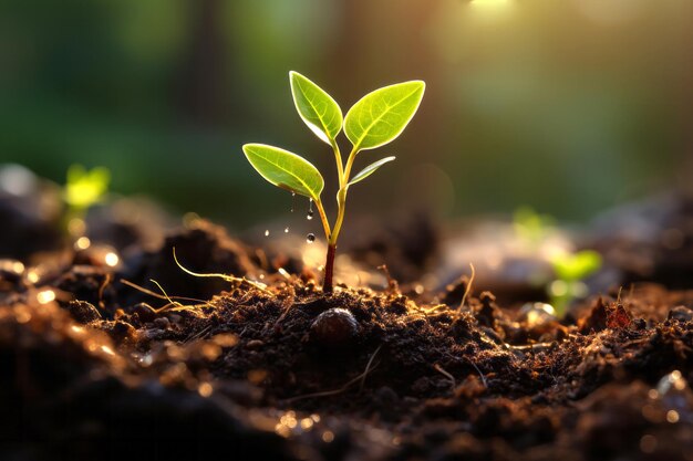 Green plant growing in garden