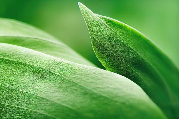 Green plant leaves extreme close up background