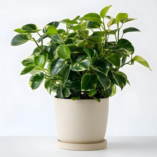 Photo green plant pot isolated on white background