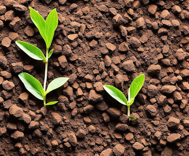 green plant in soil