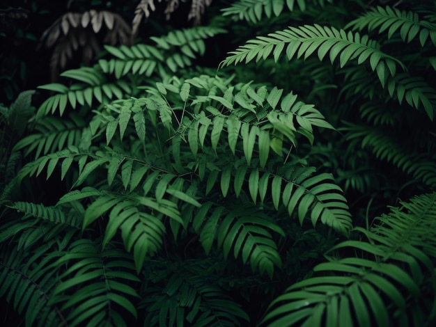 緑豊かな背景を持つ緑の植物