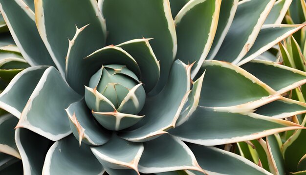 Photo a green plant with a yellow center and a green center