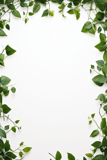 green plants on a white background with a white background.