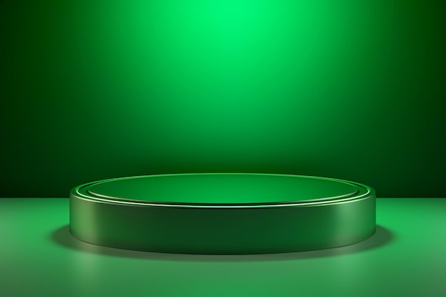 Зелёный фон дисплея продукта подиума