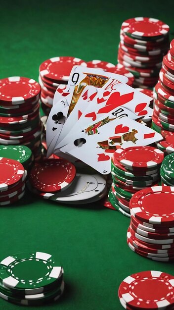 Green poker background