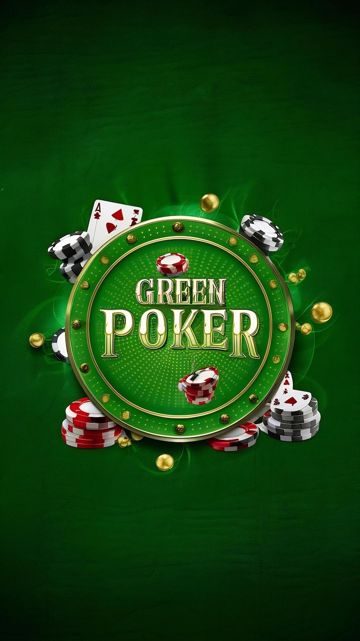 Photo green poker background