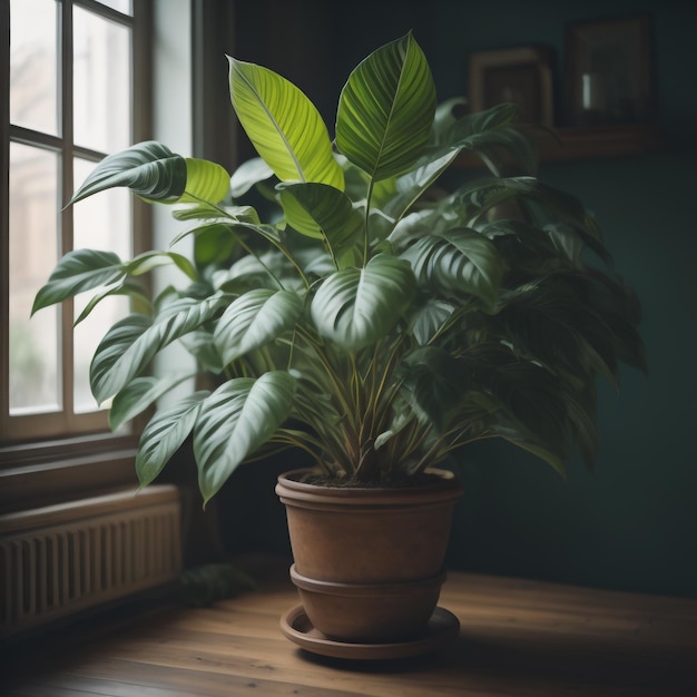 Foto pianta in vaso verde