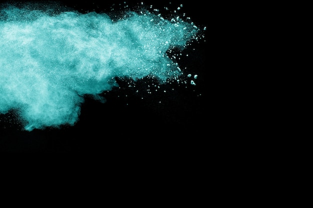 Photo green powder explosion