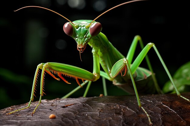 Photo green praying mantis