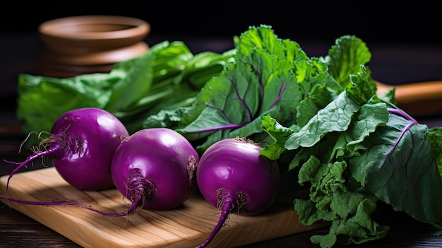 Green purple kohlrabi