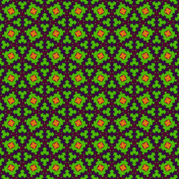 A green and purple pattern with a green background.