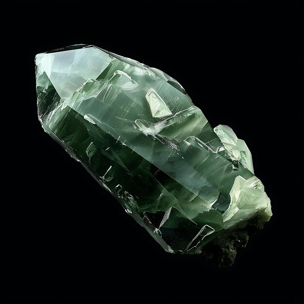 Photo a green quartz stone with the name quot quartz quot on it