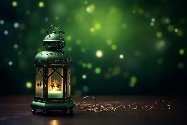 Photo green ramadan kareem islamic background