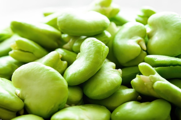 Green raw soy beans