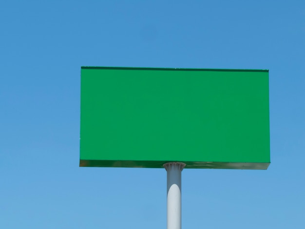 Photo green rectangular panel for advertisement. billboard.