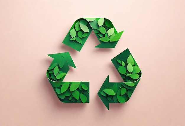 a green recycle sign that says recycle in it