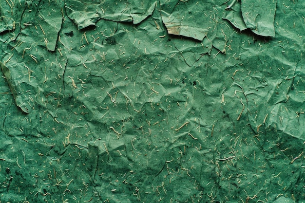 Зелёный фон и текстура из переработанной бумаги