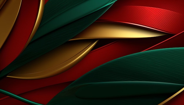 Green and red background with a red and yellow background