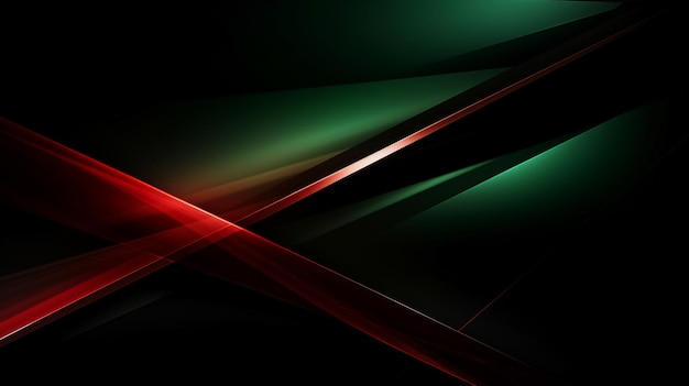 Photo green and red line digital background red wave green wave