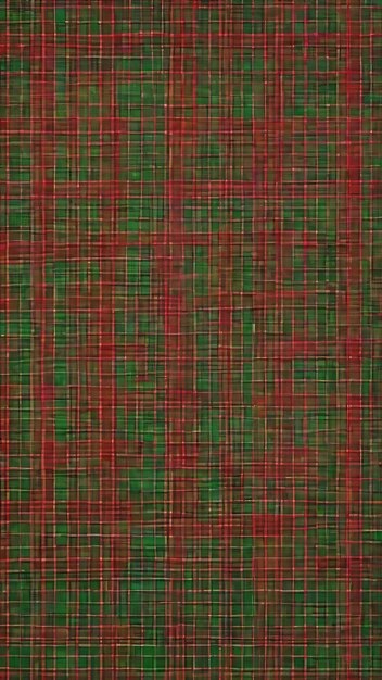 Photo green and red pattern with a small pattern of squares