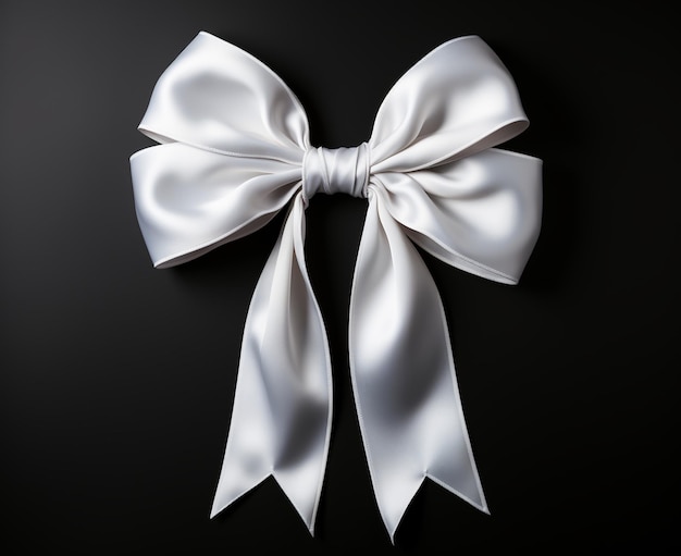 Photo a green ribbon on white