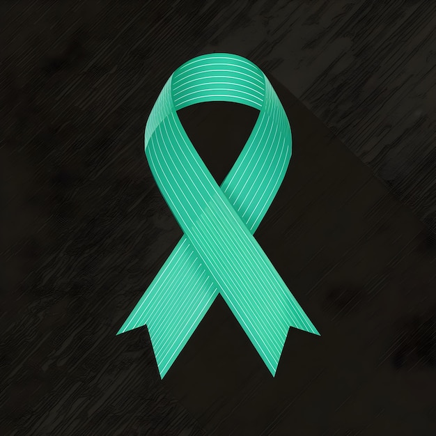 a green ribbon with a green ribbon that says quot t quot