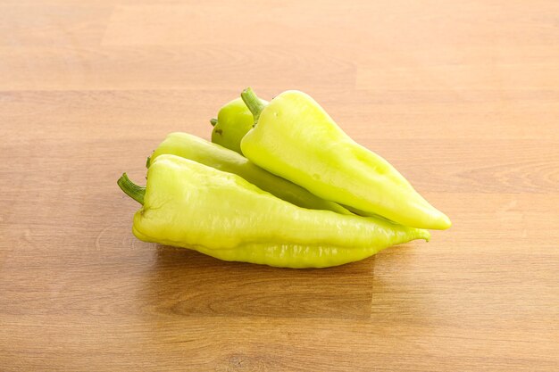 Green ripe fresh bell pepper