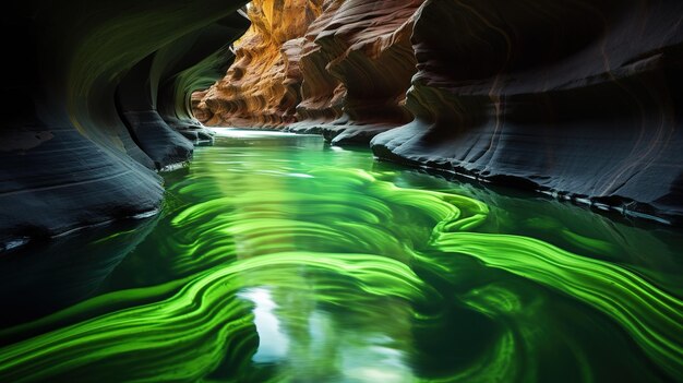 Foto flusso del fiume verde