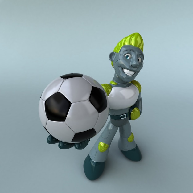 Photo green robot - 3d character