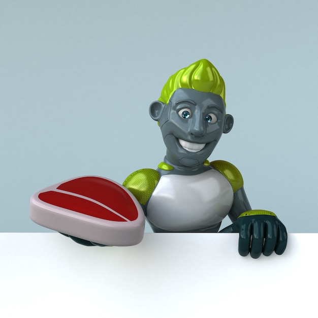 Green Robot - 3D character