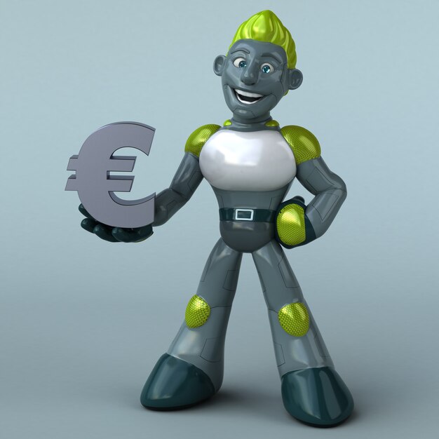 Green Robot - 3D Illustration